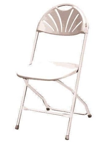 White Fan Back Chair